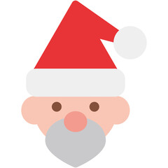 シンプルなサンタクロースのアイコン