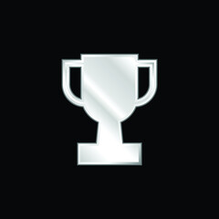 Award silver plated metallic icon