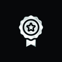 Award silver plated metallic icon
