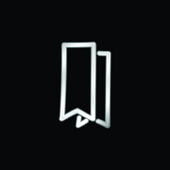 Bookmarks Hand Drawn Outline silver plated metallic icon