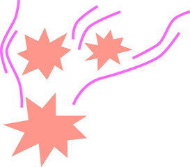 Stars clipart in modern style
