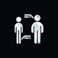 Bmi silver plated metallic icon