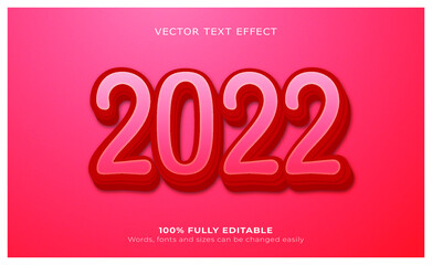 2022 new year Premium Editable  Text  Premium Vector