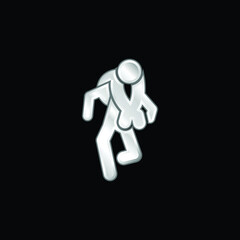 Adventure Sport Silhouettes silver plated metallic icon