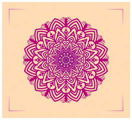 Floral mandala background design with premium vector