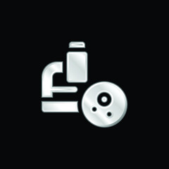 Biopsy silver plated metallic icon