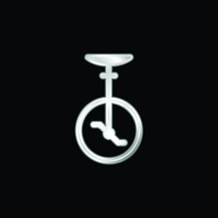 Bike silver plated metallic icon