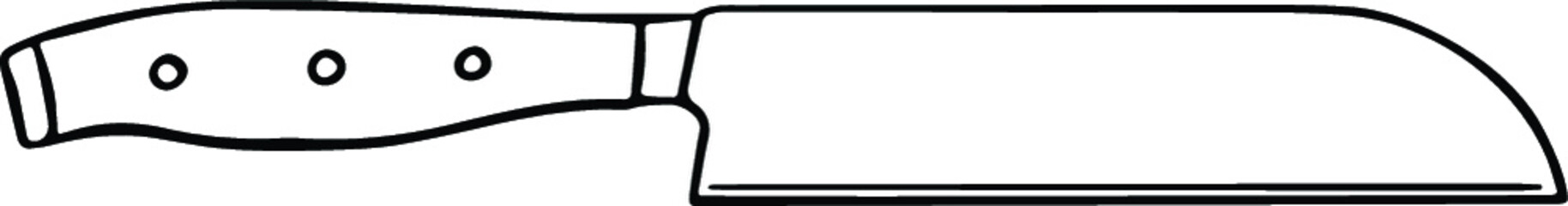 Chef's knife Clipart Outline