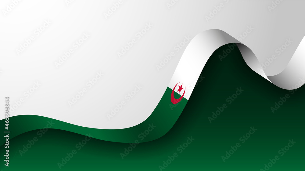 Poster eps10 vector patriotic background with algeria flag colors. an element of impact for the use you wan