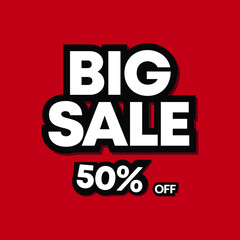 Big sale 50% off, offer, 