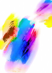 abstract bright background multicolored splashes of paints digital imitation of watercolor splashes and spots
