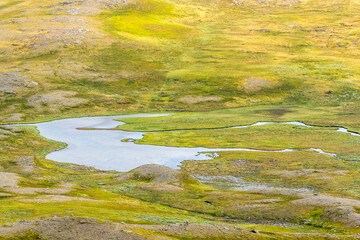 River delta in high country landscape
