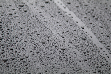 비오는날 자동차 본네트위의 물방울,  Water drops on the car bonnet on a rainy day