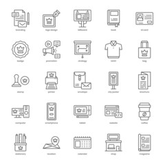 Branding icon pack for your website design, logo, app, UI. Contact and Communication icon outline design. Vector graphics illustration and editable stroke.