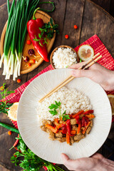 rice with vegetables