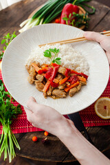 chicken and vegetables