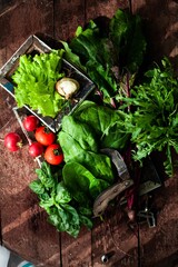 vegetables on a table