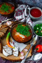 vegetable soup with meatballs