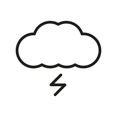 Cloud Outline Vector Icon. Illustration Of A Stroke Vector On A White Background. For App And Website