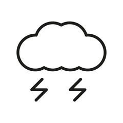 Cloud Outline Vector Icon. Illustration Of A Stroke Vector On A White Background. For App And Website