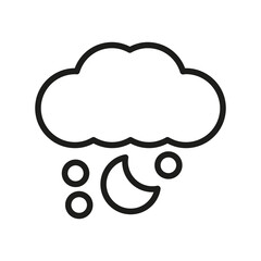 Cloud Outline Vector Icon. Illustration Of A Stroke Vector On A White Background. For App And Website