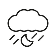 Cloud Outline Vector Icon. Illustration Of A Stroke Vector On A White Background. For App And Website