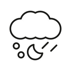 Cloud Outline Vector Icon. Illustration Of A Stroke Vector On A White Background. For App And Website