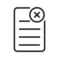 Document Outline Vector  Icon. Illustration Of A Stroke Vector On A White Background. From App And Website.