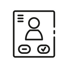 Login Outline Vector  Icon. Illustration Of A Stroke Vector On A White Background. From App And Website.