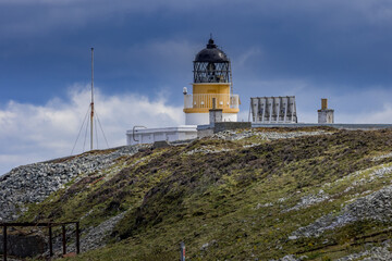 Ailsa Craig Lighthouse, Stevenson Lighthouse on the Scottish Island of Ailsa Craig on the west...
