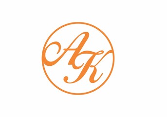 Unique shape of AK initial letter