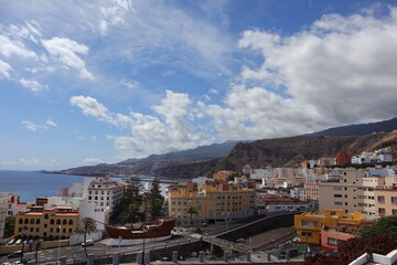 Obraz premium La Palma, Spanien, Stadt, Himmel, Aussicht, Wolken