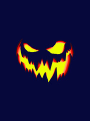 Fototapeta premium Halloween Pumpkin Face 4