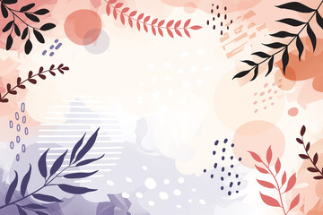 Design banner frame flower Spring background with beautiful. flower background for design. Colorful background with tropical plants. Place for your text.	
