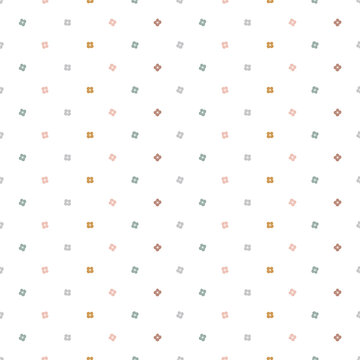 Fototapeta Floral seamless vector pattern with small flowers. Simple hand-drawn style. Pretty ditsy for fabric, textile, wallpaper.