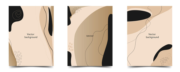 Set elegant trendy background vector templates. Minimalistic flat style.