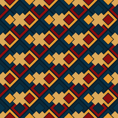 Abstract seamless geometric pattern of rhombuses and diagonals. Vector illustration