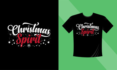 Naklejka premium Christmas t-shirt design. Christmas Sprit. This design also can use in mugs, bags, stickers, backgrounds, and different print items.