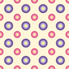 Abstract pattern of their circles used as a print