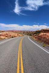 Fototapeta na wymiar American road in Utah