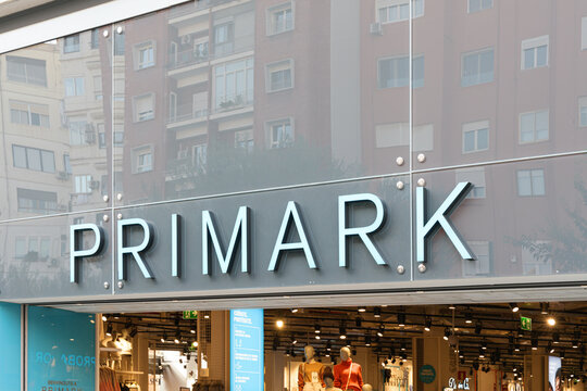 VALENCIA, SPAIN - OCTOBER 26, 2021: Primark is an Irish fast fashion retailer that has operations in Europe and the United States