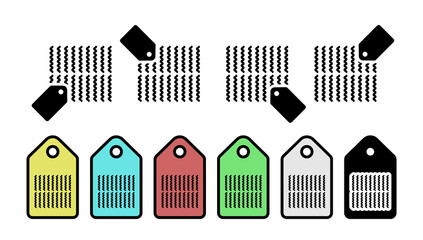 Food, pasta, reginette vector icon in tag set illustration for ui and ux, website or mobile application