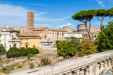 Landscape of the Roman Forum from the Palatine Hill - Rome