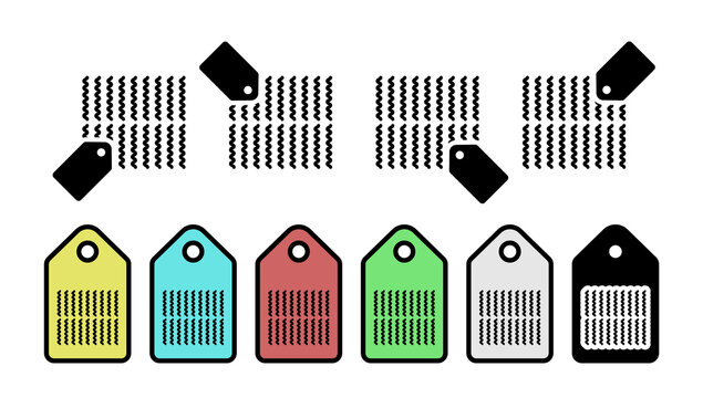 Food, pasta, reginette vector icon in tag set illustration for ui and ux, website or mobile application
