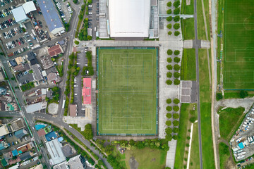 aerial view of a football stadium