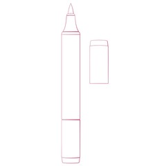 Ink marker for drawing and illustration