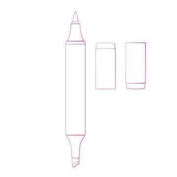 Ink marker for drawing and illustration