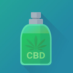 CBD bottle (flat design)