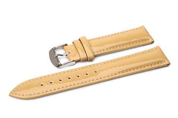 Leather watch strap