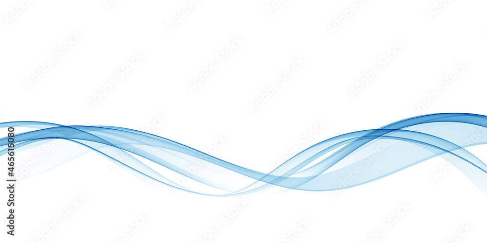 Poster blue wave. blue abstract wave flow, vector abstract design element.
